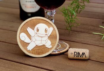 Ensemble de 6 sous-verres en bois Pokemon - Choisissez n'importe quel Pokémon - Porte-gobelet 3