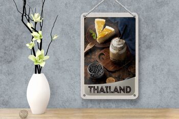 Signe en étain de voyage 12x18cm, signe de boisson de gâteau de nourriture de vacances en thaïlande 4