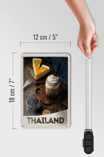 Signe en étain de voyage 12x18cm, signe de boisson de gâteau de nourriture de vacances en thaïlande 5