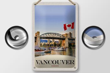 Panneau de voyage en étain, 12x18cm, panneau de vacances, pont maritime de Vancouver Canada 2