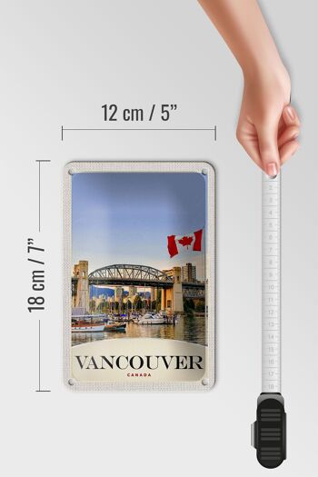 Panneau de voyage en étain, 12x18cm, panneau de vacances, pont maritime de Vancouver Canada 5