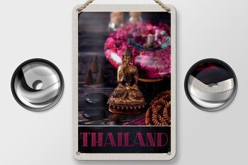 Signe de voyage en étain, 12x18cm, thaïlande, asie, bouddha, dieu, Religion 2