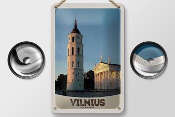 Panneau de voyage en étain 12x18cm, panneau d'architecture d'église de Vilnius, lituanie 2