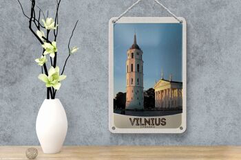 Panneau de voyage en étain 12x18cm, panneau d'architecture d'église de Vilnius, lituanie 4