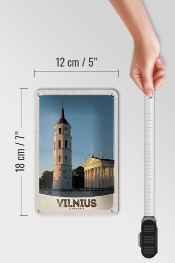 Panneau de voyage en étain 12x18cm, panneau d'architecture d'église de Vilnius, lituanie 5