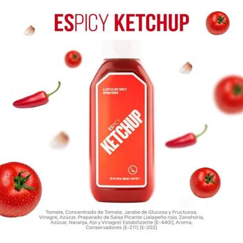 ESPICY - Ketchup Roi 960 ml | Ketchup avec une toque piquante 2