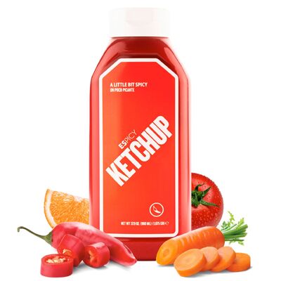 ESPICY - Ketchup Roi 960 ml | Ketchup avec une toque piquante