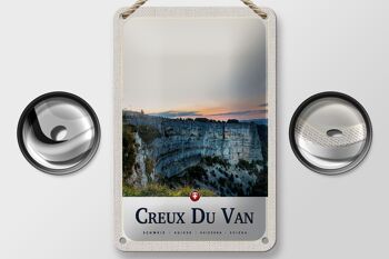 Panneau de voyage en étain, 12x18cm, Creux du Van, suisse, Europe, signe de montagnes 2