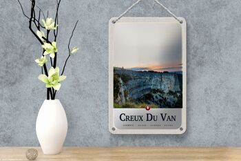 Panneau de voyage en étain, 12x18cm, Creux du Van, suisse, Europe, signe de montagnes 4