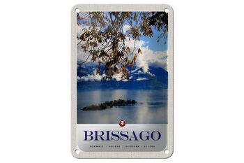 Panneau de voyage en étain, 12x18cm, Brissago, suisse, Nature, forêt, vacances 1