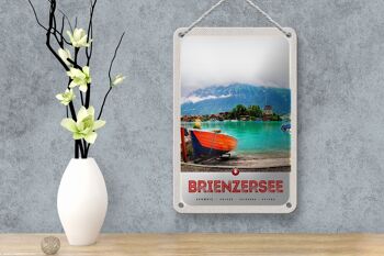 Panneau de voyage en étain, 12x18cm, panneau de construction de bateau, lac de Brienz, suisse 4