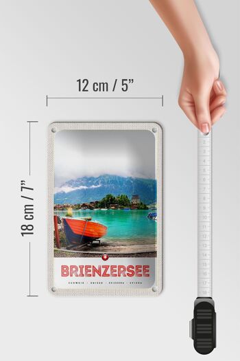 Panneau de voyage en étain, 12x18cm, panneau de construction de bateau, lac de Brienz, suisse 5