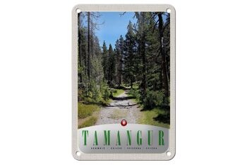 Panneau de voyage en étain 12x18cm, Tamangur suisse, panneau d'arbres forestiers naturels 1
