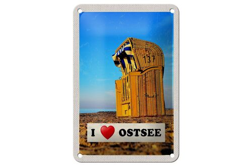 Blechschild Reise 12x18cm Ostsee Deutschland Urlaub Schild