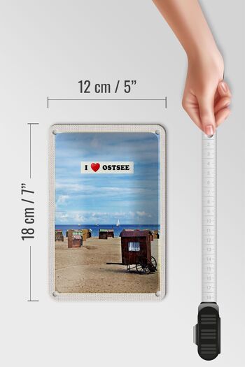 Panneau de voyage en étain, 12x18cm, signe de sable de la plage de la mer baltique 5