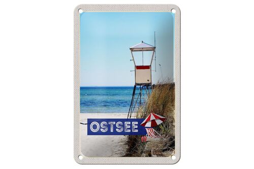 Blechschild Reise 12x18cm Ostsee Strand Deutschland Meer Urlaub Schild