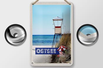 Panneau de voyage en étain 12x18cm, plage de la mer baltique, allemagne, signe de vacances en mer 2