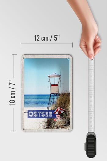 Panneau de voyage en étain 12x18cm, plage de la mer baltique, allemagne, signe de vacances en mer 5