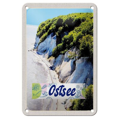 Cartel de chapa de viaje, 12x18cm, mar Báltico, playa, naturaleza, bosques, montañas