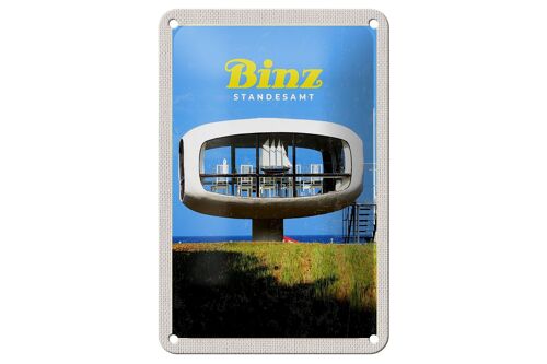 Blechschild Reise 12x18cm Binz Standesamt Meer Strand Ehegelübde Schild