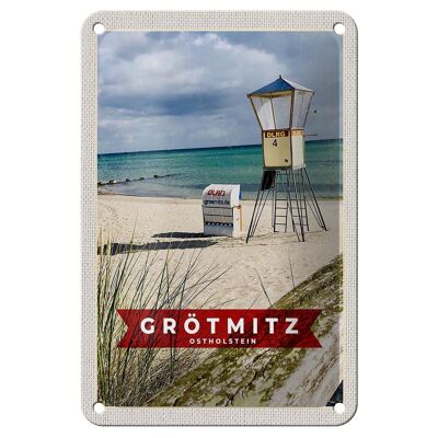 Cartel de chapa de viaje 12x18cm Cartel del servicio de rescate Grötmitz Ostholstein
