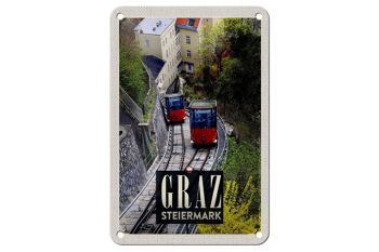 Panneau de voyage en étain, 12x18cm, Graz, styrie, gondole, Nature, vacances 1