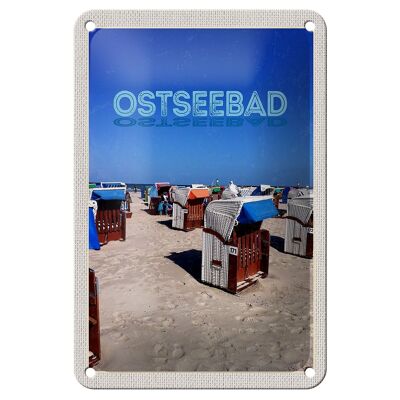 Blechschild Reise 12x18cm Ostseebad Deutschland Küste Schild