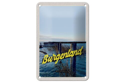 Blechschild Reise 12x18cm Burgenland Österreich Strand Urlaub Schild