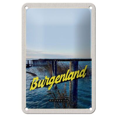 Blechschild Reise 12x18cm Burgenland Österreich Strand Urlaub Schild