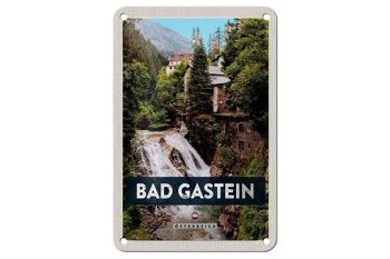 Panneau de voyage en étain, 12x18cm, cascade de Bad Gastein, panneau de forêt naturelle 1