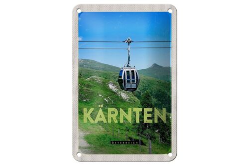 Blechschild Reise 12x18cm Kärnten Österreich Gondel Urlaub Natur Schild