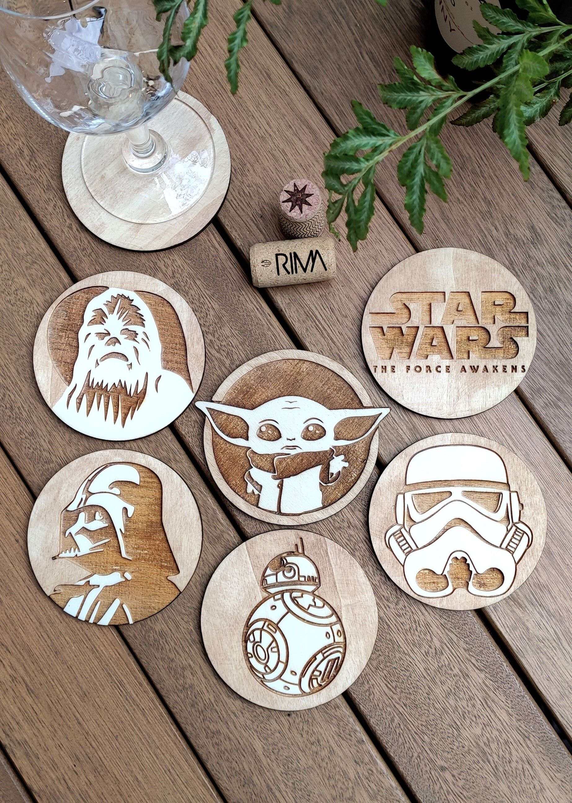 Buy wholesale Set of 6 Star Wars Wood Coasters Baby Yoda The