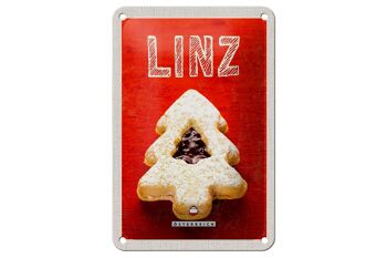 Panneau en étain de voyage 12x18cm, panneau de remplissage de fraises pour biscuits d'hiver de Linz 1