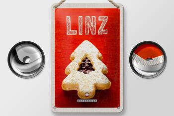 Panneau en étain de voyage 12x18cm, panneau de remplissage de fraises pour biscuits d'hiver de Linz 2