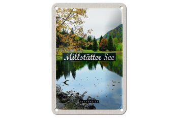 Panneau de voyage en étain, 12x18cm, Millstätter See, panneau de vacances en forêt naturelle 1
