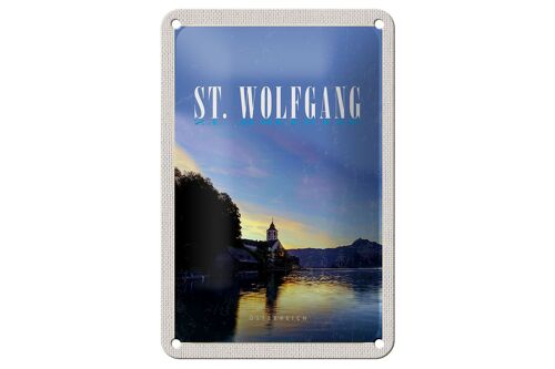 Blechschild Reise 12x18cm St. Wolfgang See Österreich Urlaub Schild