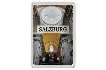 Panneau de voyage en étain, 12x18cm, église de salzbourg, autriche, panneau intérieur 1