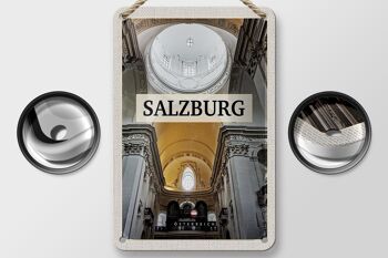 Panneau de voyage en étain, 12x18cm, église de salzbourg, autriche, panneau intérieur 2