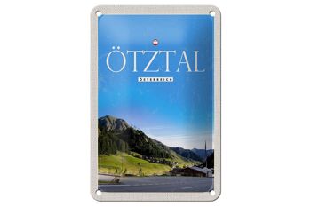 Panneau de voyage en étain, 12x18cm, Ötztal, autriche, forêt, nature, vacances 1