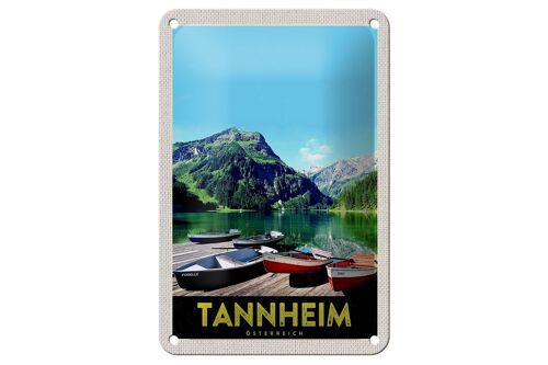 Blechschild Reise 12x18cm Tannheim Österreich Natur Wanderung Schild