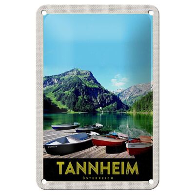 Blechschild Reise 12x18cm Tannheim Österreich Natur Wanderung Schild