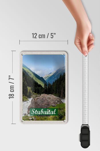 Panneau de voyage en étain, 12x18cm, Stubaital, autriche, randonnée, Nature 5