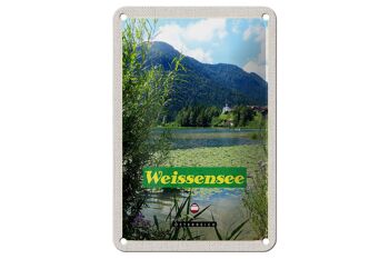 Panneau en étain voyage 12x18cm, panneau de vacances au lac Weißensee, natation, nature 1