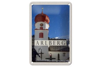 Panneau de voyage en étain 12x18cm, Sculpture d'église d'arlberg autriche 1