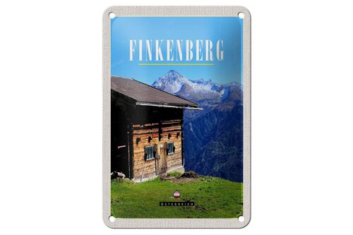 Blechschild Reise 12x18cm Finkenberg Natur Haus Berg wandern Schild