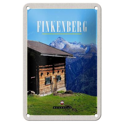 Blechschild Reise 12x18cm Finkenberg Natur Haus Berg wandern Schild