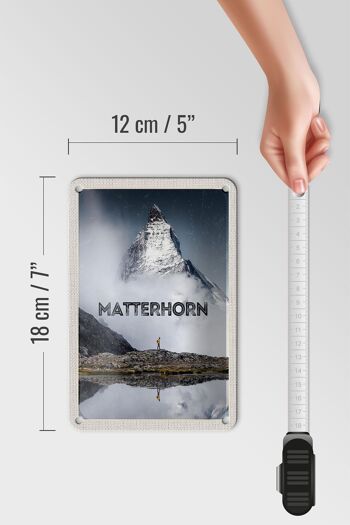 Panneau de voyage en étain 12x18cm, panneau de randonnée en montagne, Matterhorn, suisse 5