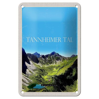 Cartel de chapa de viaje, 12x18cm, valle de Tannheimer, Austria, montañas, cartel natural