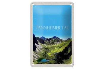 Panneau de voyage en étain, 12x18cm, vallée de Tannheimer, autriche, montagnes, panneau naturel 1