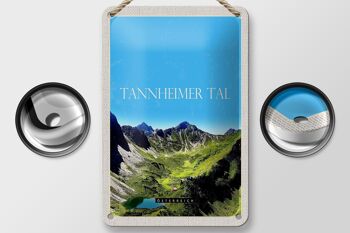 Panneau de voyage en étain, 12x18cm, vallée de Tannheimer, autriche, montagnes, panneau naturel 2